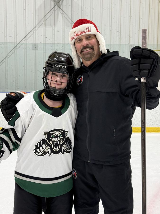 Bella with Lloyd Eisler after a session
